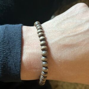 Wood beaded bracelet